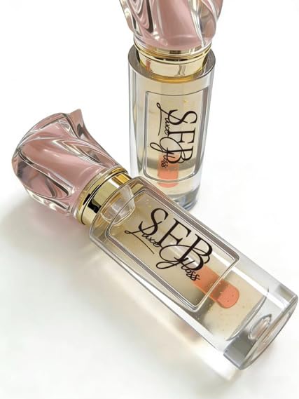SF Beauty Lip Plumping Oil, Glossy Finish, Clear Nude Red, 4.8ml Liquid Lip Gloss for Long-Lasting Lip Care