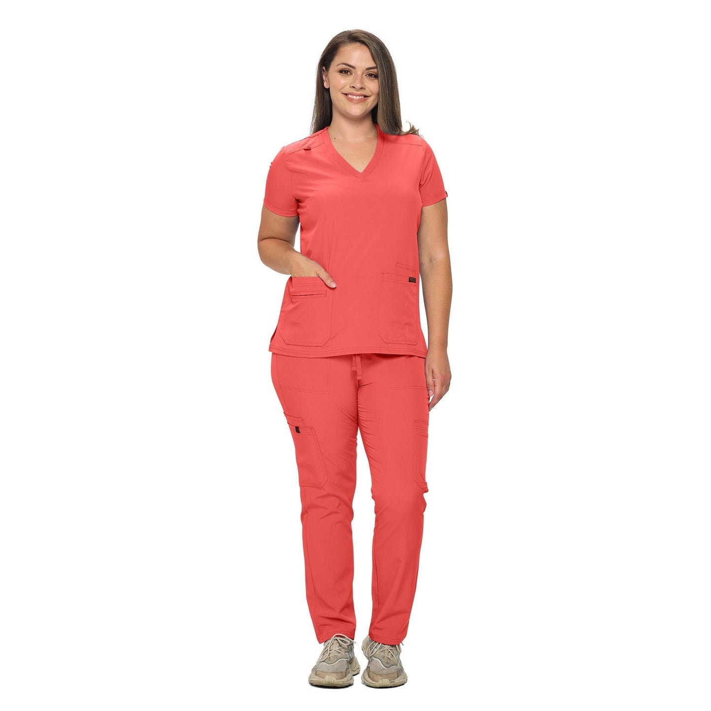 Monarch Uniforms Scrub Sets - Regular & Petite Stretchy Scrubs for Women - Set of Top & Pants
