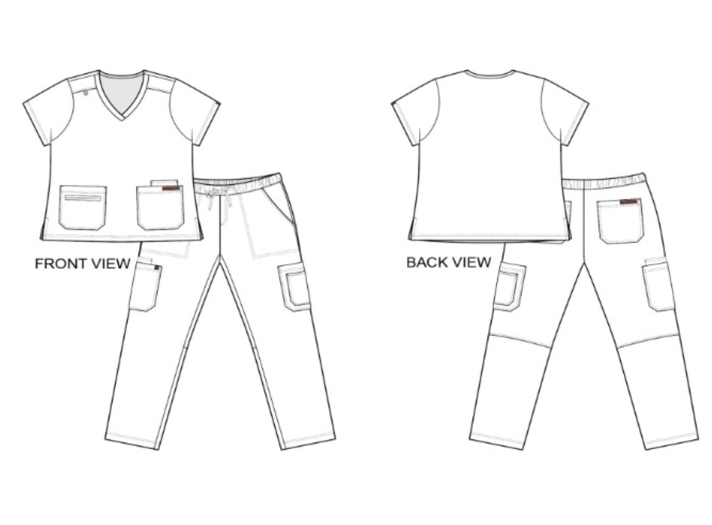 Monarch Uniforms Scrub Sets - Regular & Petite Stretchy Scrubs for Women - Set of Top & Pants